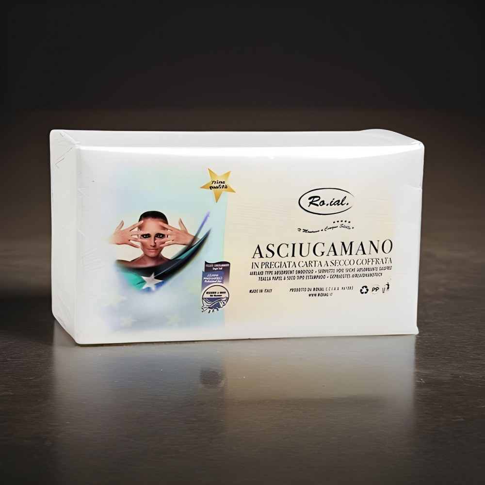 ASCIUGAMANI IN CARTA A SECCO 35X73CM 60PZ BIANCO PIEGATO SING.